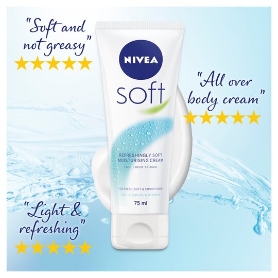 Nivea Soft Intensive Moisturiser Creme 75Ml - Image 3