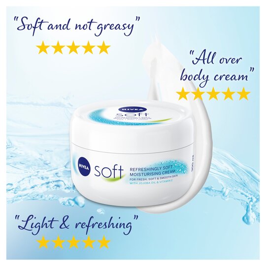 Nivea Intensive Soft Moisturising Cream 200ml | Deep Hydration Skin Care Cream for Face, Hands & Body - Image 3