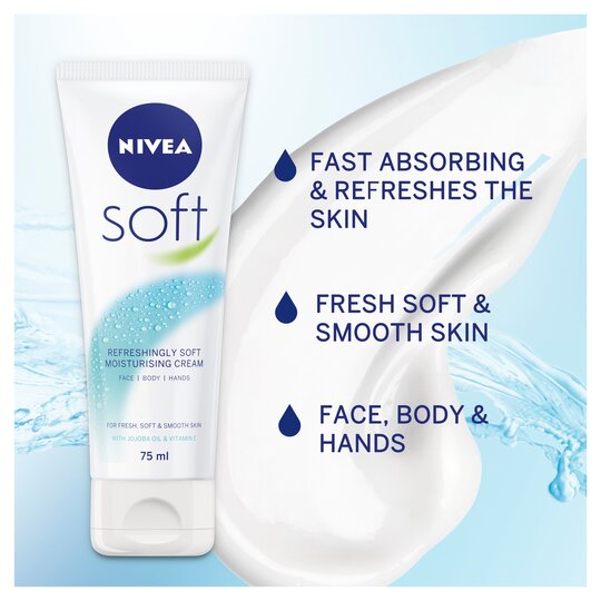 Nivea Soft Intensive Moisturiser Creme 75Ml - Image 4